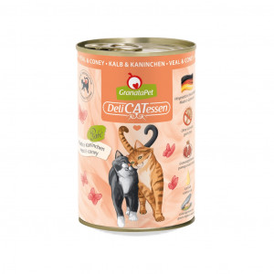 GRANATAPET DeliCATessen Veal and coney - mokré krmivo pro kočky - 400g