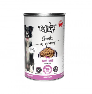 TUF TUF Chunks in gravy with lamb - vlhké krmivo pro psy - 415g