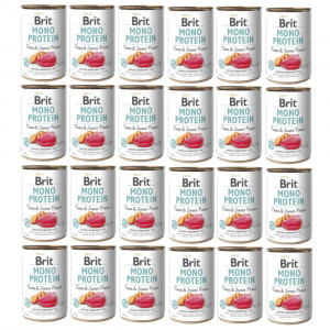 BRIT Mono Protein Tuna with sweet potato Mono - mokré krmivo pro psy - 24x400g