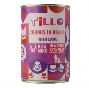 TILLO Chunks in gravy Lamb - mokré krmivo pro kočky - 415g