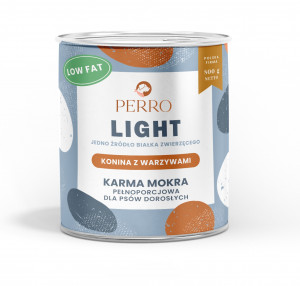 PERRO Light Horse with vegetables - vlhké krmivo pro psy - 800g