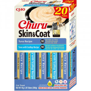 INABA Churu Skin&Coat Tuna recipe - pamlsek pro kočky - 20x14g