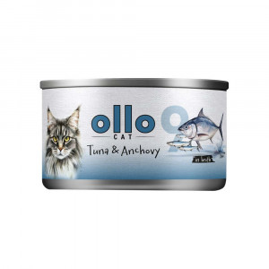 OLLO Cat nr 9 Tuna & Anchovy in broth - mokré krmivo pro kočky - 70g