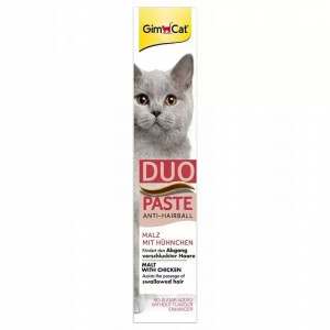 GIMCAT Duo Paste Anti-Hairball s kuřetem – pamlsek pro kočku – 50g
