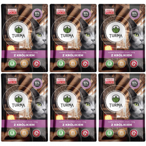 TURNA Cats s králíkem – mokré krmivo pro kočky – 6x100g