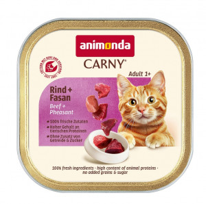 ANIMONDA Carny Adult Beef and pheasant - mokré krmivo pro kočky - 85g