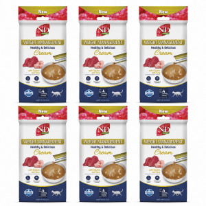FARMINA N&D Quinoa Cat Weight Management Cream with Chicken & Tuna box – pamlsek pro kočku – 6x(4x15g)