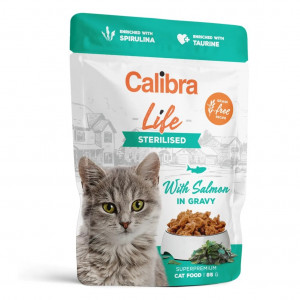 CALIBRA Cat Life pouch Sterilised Salmon in gravy - mokré krmivo pro kočky - 85g