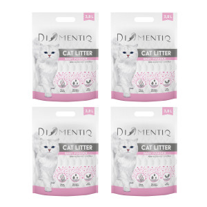 DIAMENTIQ Micro Baby Powder silikonové stelivo, nehrudkující pro kočky – 4×3,8 l