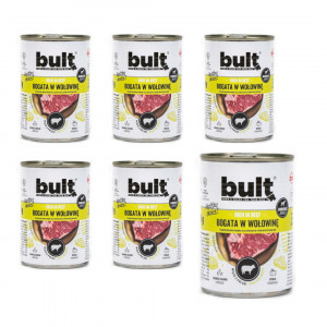 BULT Rich in beef - Mokré krmivo pro psy - 6x800 g
