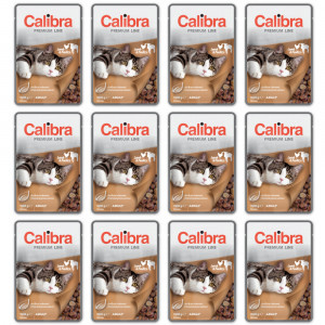 CALIBRA Cat Premium Adult Lamb & Poultry - mokré krmivo pro kočky - 12x100g