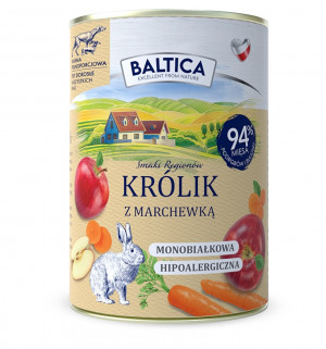 BALTICA Smaki regionów Rabbit with carrot - vlhké krmivo pro psy - 400g
