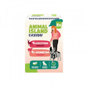 ANIMAL ISLAND Everyday Game and lamb - vlhké krmivo pro psy - 8x150g