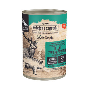 WIEJSKA ZAGRODA Forest Flavours Venison with pork - vlhké krmivo pro psy - 400g