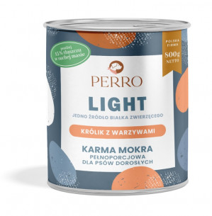 PERRO Light Rabbit with vegetables Mono - vlhké krmivo pro psy - 800g