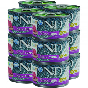 FARMINA N&D Cat Natural Tuna - mokré krmivo pro kočky - 12x140 g