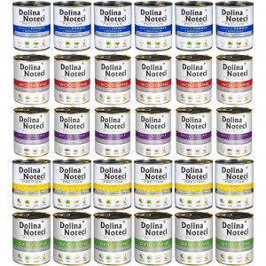 DOLINA NOTECI MIX CHUTÍ – mokré krmivo pro psy – 30×800 g