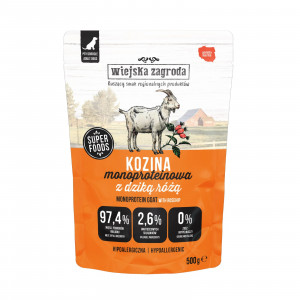 WIEJSKA ZAGRODA Monoprotein Goat - vlhké krmivo pro psy - 500g