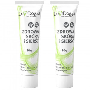 LOVIDOG Funkční pasta Zdravá kůže a srst – pamlsek pro psa – 2x90g