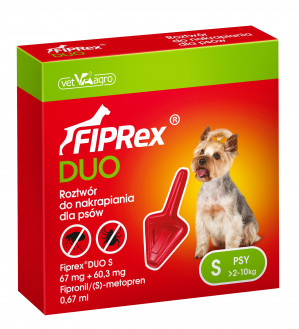 FIPREX Duo Kapky proti parazitům pro psy S - 0,67 ml