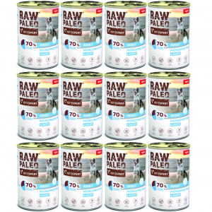 VETEXPERT Raw Paleo Treska Light Mono - vlhké krmivo pro psy - 12x400g