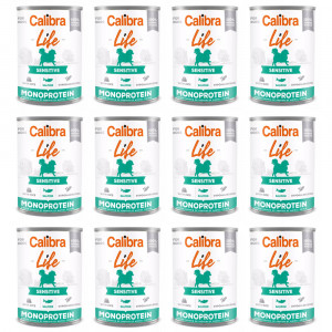 CALIBRA Dog Life Sensitive Losos s rýží - mokré krmivo pro psy - 12x400g