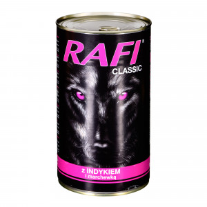 Dolina Noteci Rafi Classic s krůtím masem a mrkví - mokré krmivo pro psy - 1240g 