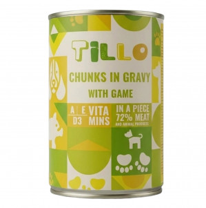 TILLO Chunks in gravy Game - vlhké krmivo pro psy - 415g