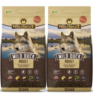 WOLFSBLUT Wild Duck Duck with potatoes - suché krmivo pro psy - 2x12,5kg