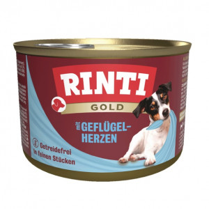 RINTI Gold Poultry hearts - vlhké krmivo pro psy - 185g