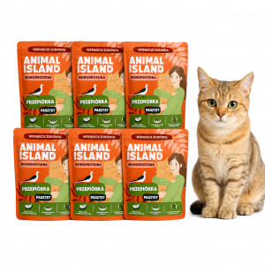 ANIMAL ISLAND Mono Quail - mokré krmivo pro kočky - 6x100g