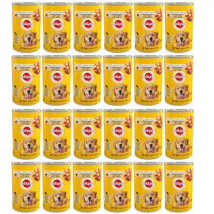 PEDIGREE Adult Kuře s mrkví ve želé – mokré krmivo pro psy – 24×400 g
