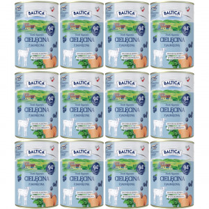 BALTICA Chutě regionů Telecí s jehněčím - mokré krmivo pro psy - 12x400g