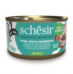 SCHESIR in jelly Tuna with sea bream - mokré krmivo pro kočky - 85 g