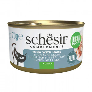 SCHESIR Complements Tuna with hake in jelly - mokré krmivo pro kočky - 70g
