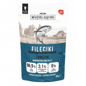 WIEJSKA ZAGRODA Filetky Tuňák Mono - mokré krmivo pro kočky - 85g