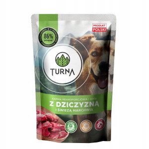 TURNA se zvěřinou – vlhké krmivo pro psa – 400g