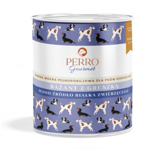 PERRO Gourmet Pheasant with pear - vlhké krmivo pro psy - 800g