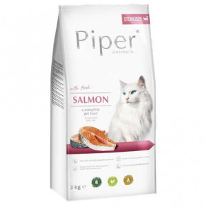DOLINA NOTECI Piper Animals with salmon - Suché krmivo pro kočky - 3 kg 