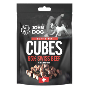 JOHN DOG Soft Bites Cubes Beef 95% - pochoutka pro psy - 120g