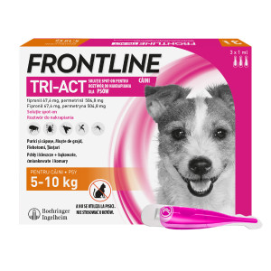 FRONTLINE Tri-Act S kapky proti parazitům pro psy 5-10 kg,- 3 x 1 ml