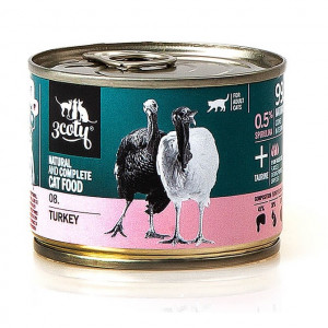 3COTY 08. Turkey - mokré krmivo pro kočky - 180g