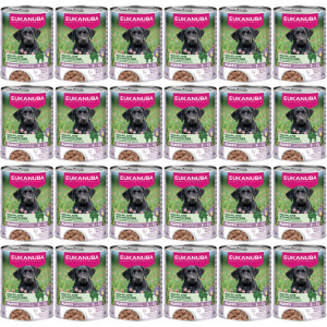 EUKANUBA Life Care Puppy Bohatá na jehněčí a brambory - vlhké krmivo pro psy - 24x400g