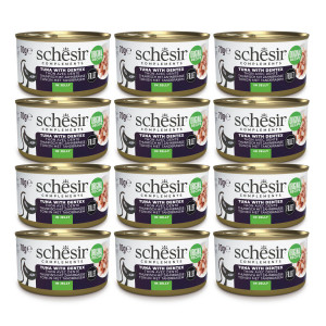 SCHESIR Oceanic Adult Tuna with Dentic - vlhké krmivo pro kočky - 12x70g