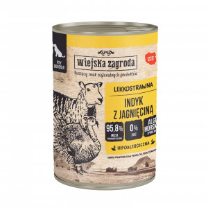 WIEJSKA ZAGRODA Turkey with lamb - vlhké krmivo pro psy - 400g