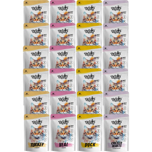 TUF TUF Mielonka MIX Flavours - mokré krmivo pro kočky - 24x100g