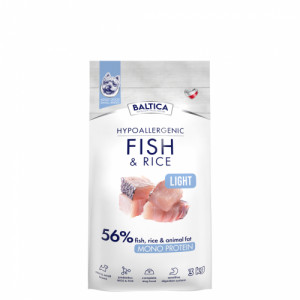 BALTICA Nutraceutic Hypoallergenic Light S Fish with rice - suché krmivo pro psy - 3kg