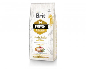 Brit Fresh 12 kg Dospělý jedinec Jablko, Pohanka, Kuřecí maso, Brambor