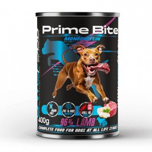 PRIME BITE Monoprotein Lamb with parsley - vlhké krmivo pro psy - 400g