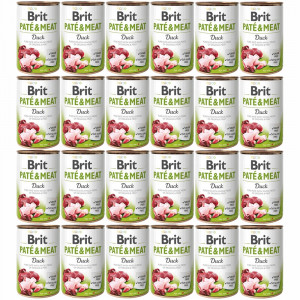 BRIT Paté & Meat Duck - mokré krmivo pro psy - 24x400g